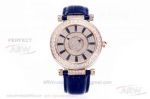 Swiss Copy Franck Muller Round Double Mystery 42 MM Rose Gold Baguette Diamond Case Automatic Watch